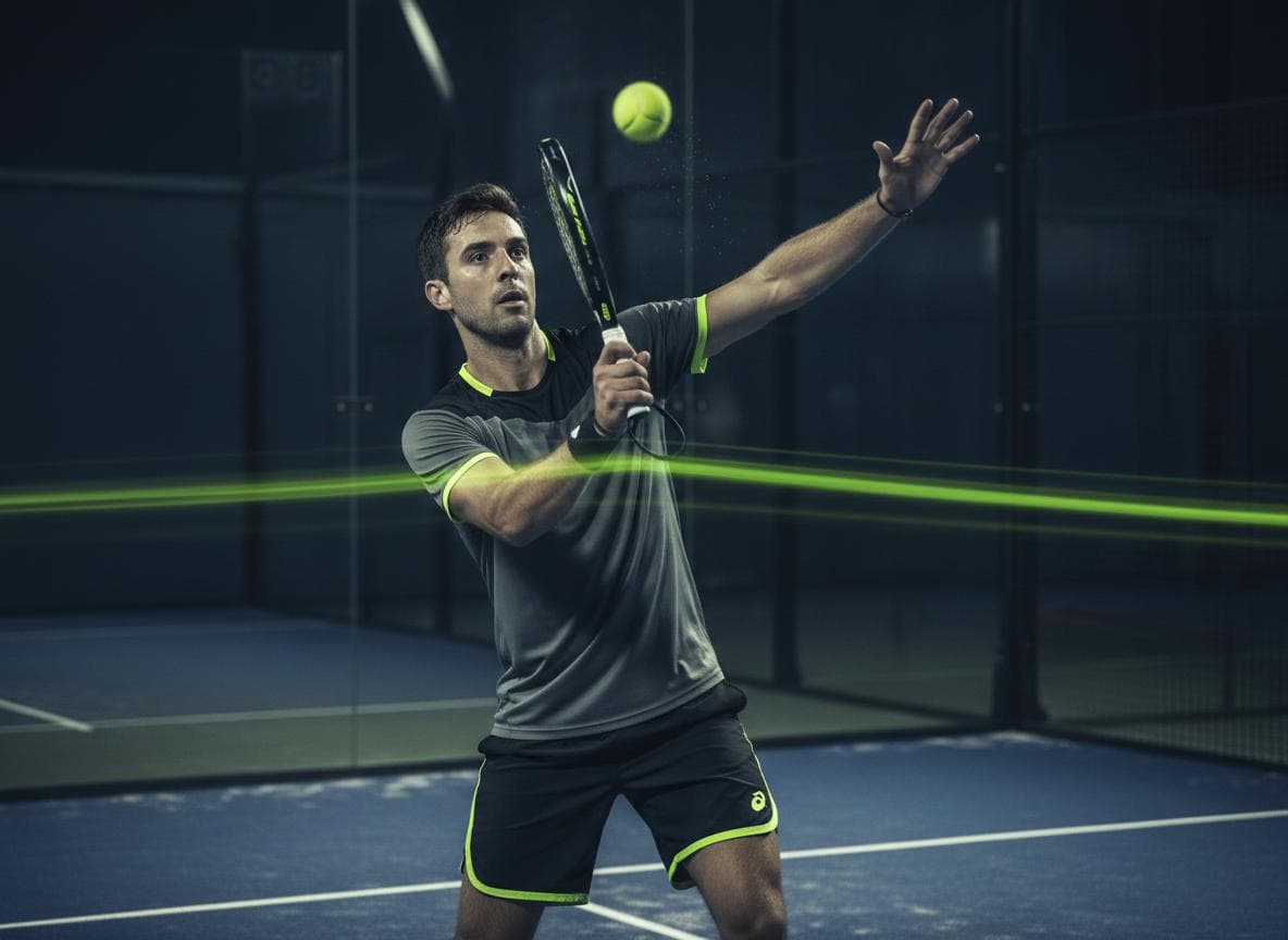 Padel spiller server